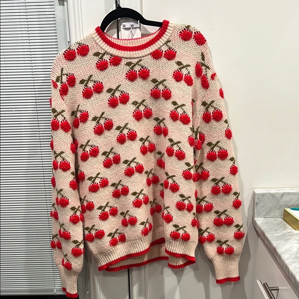 La Double J Cherry Patterned Sweater